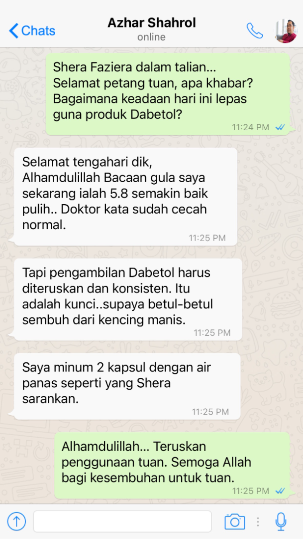 Dabetol feedback 7