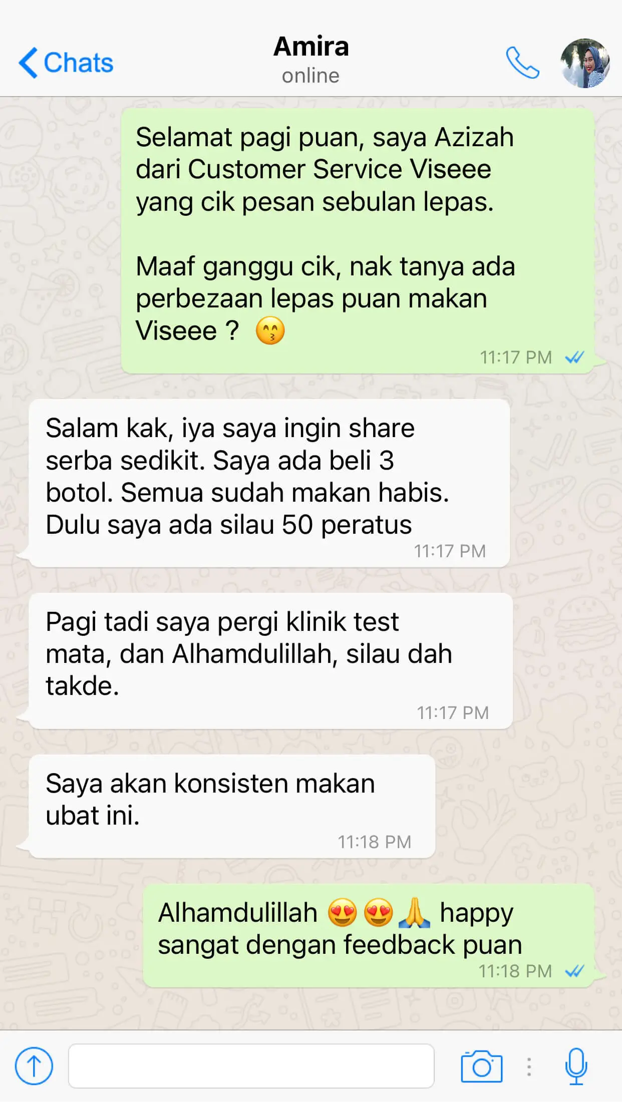 Viseee customer feedback 1