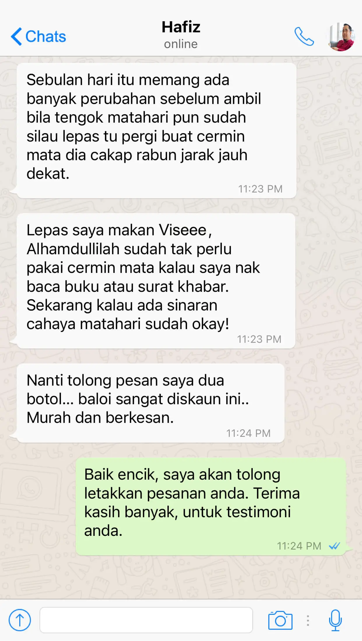 Viseee customer feedback 3