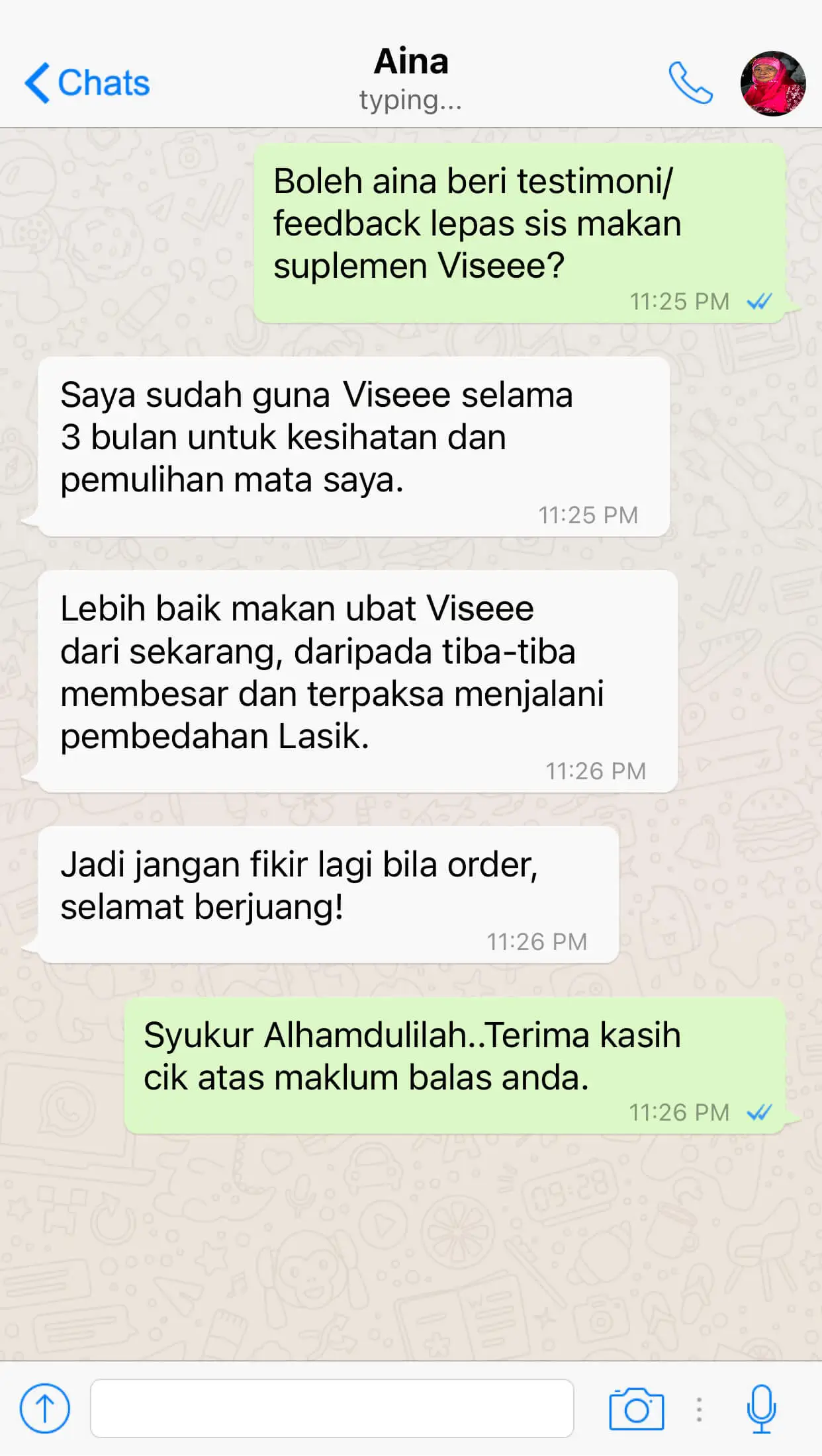 Viseee customer feedback 4