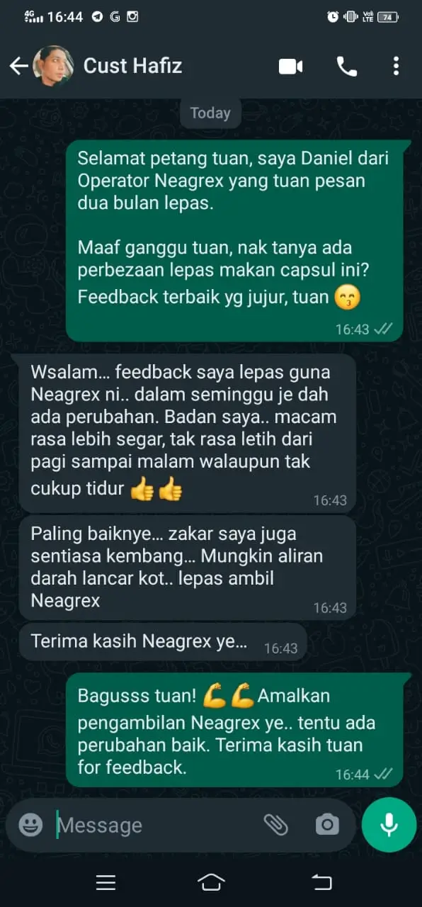 neagrex customer feedback 1